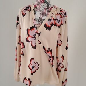 ALC Peach Floral Blouse with Matching Cami- Sz 8